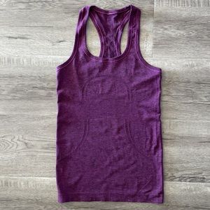 LULULEMON SWIFTLY TANK (SIZE 4) PURPLE